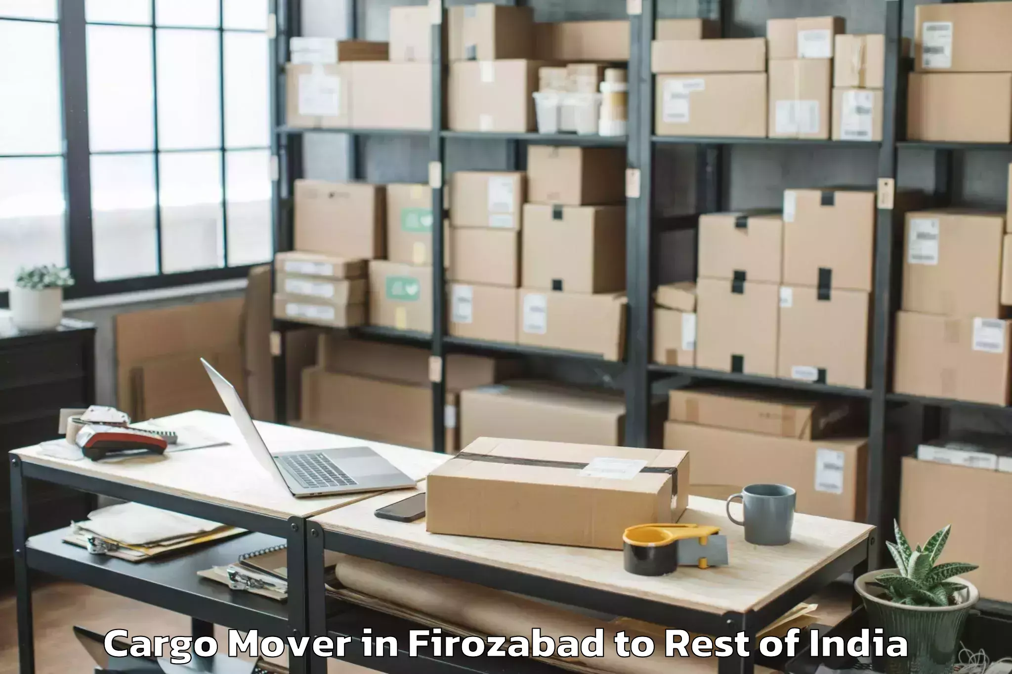 Top Firozabad to Charar E Shrief Cargo Mover Available